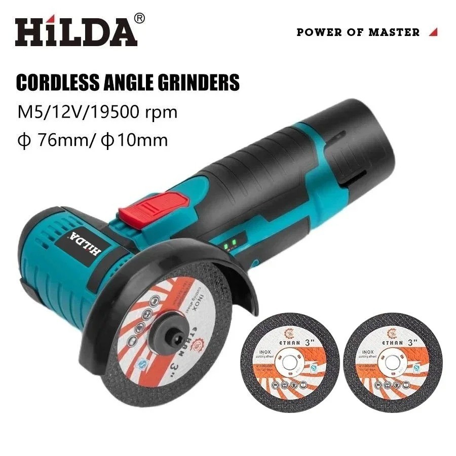 12V Cordless Mini Angle Grinder Brushless Cut Off Polish Grinding Tool USA Sell