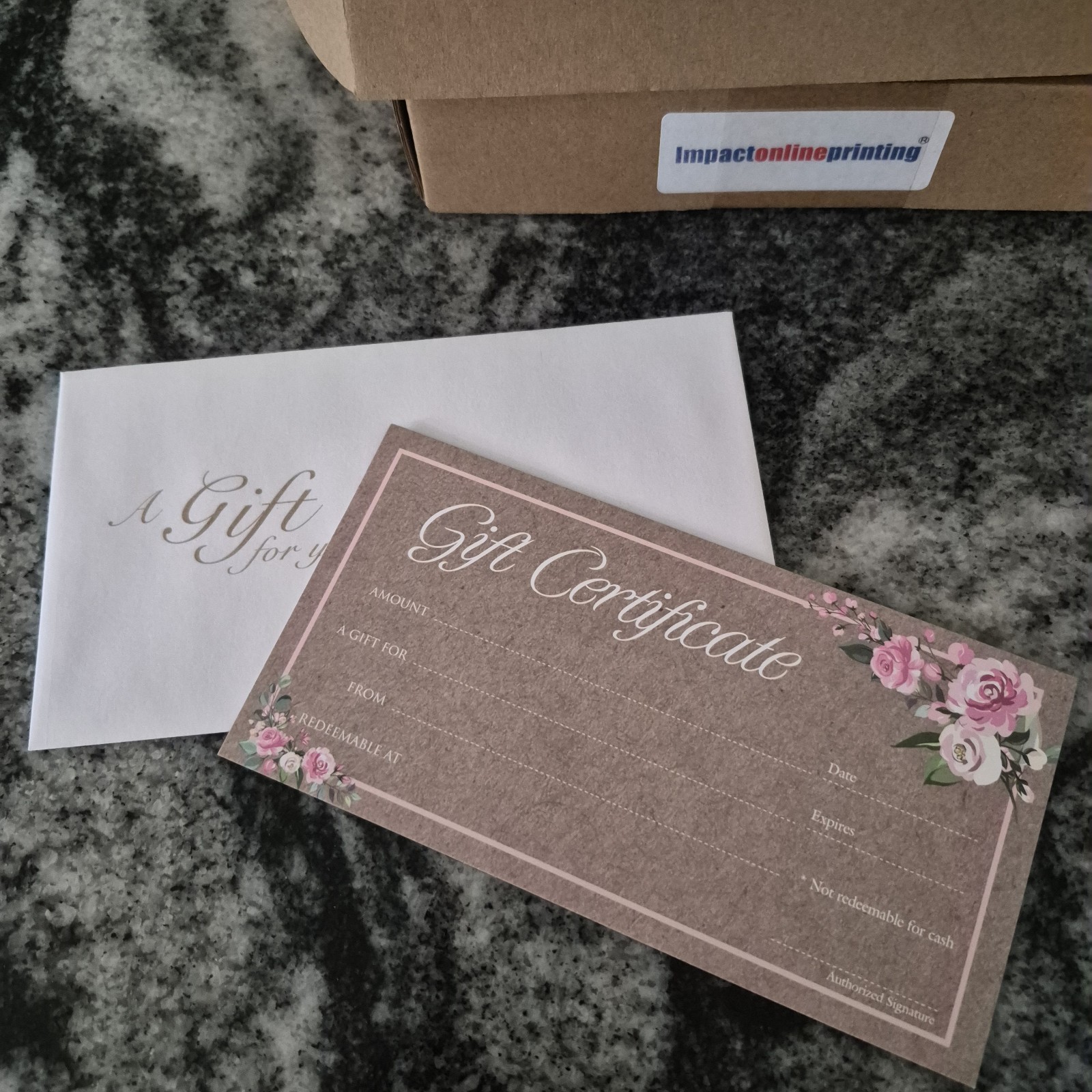 Beautiful Gift Certificate Cards And Envelopes 100 Count