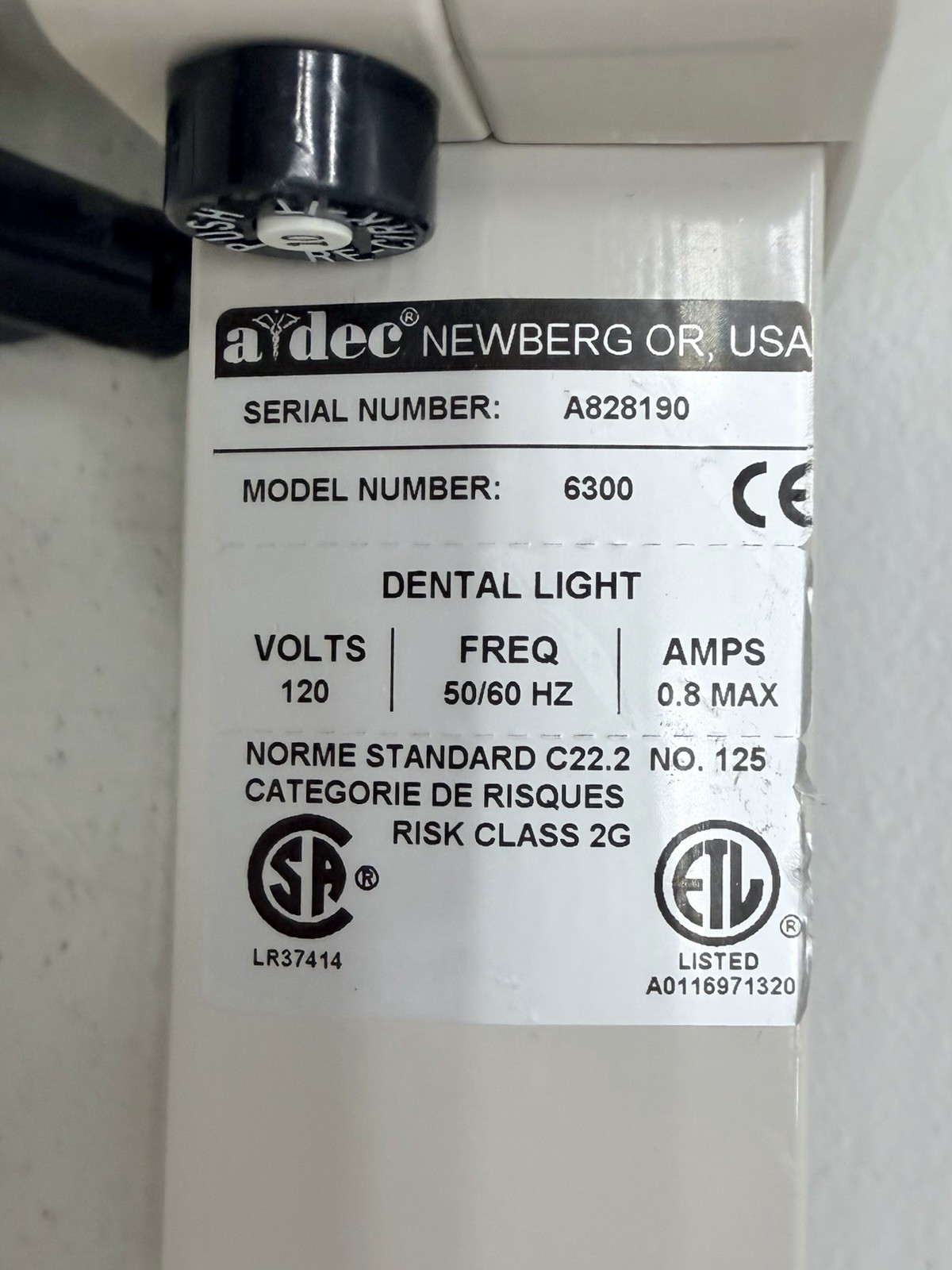 Adec 6300 Ceiling-Mount Dental Patient Exam Light