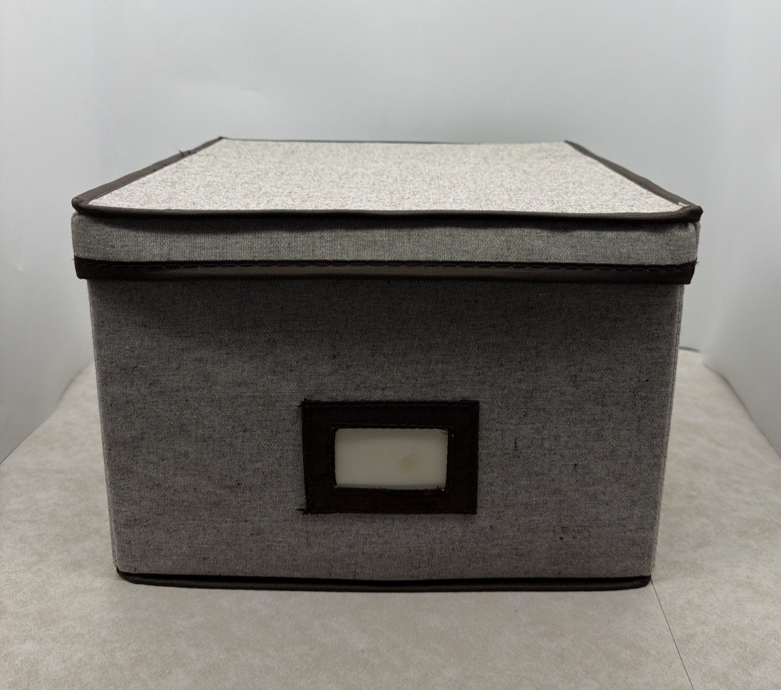 Home Essentials Dish Storage Box 13 X 13 X 9