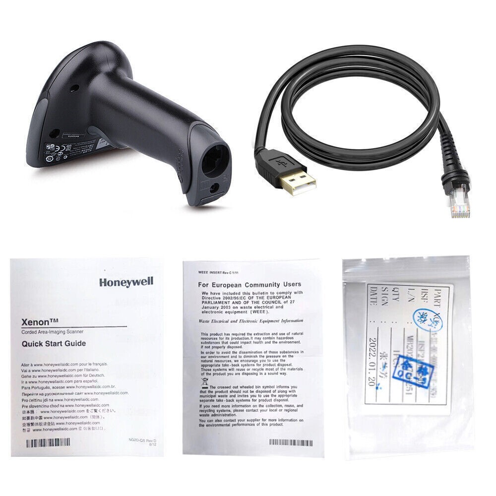 Honeywell Hyperion 1300G-2USB USB Handheld 1D Barcode Scanner Reader Wired
