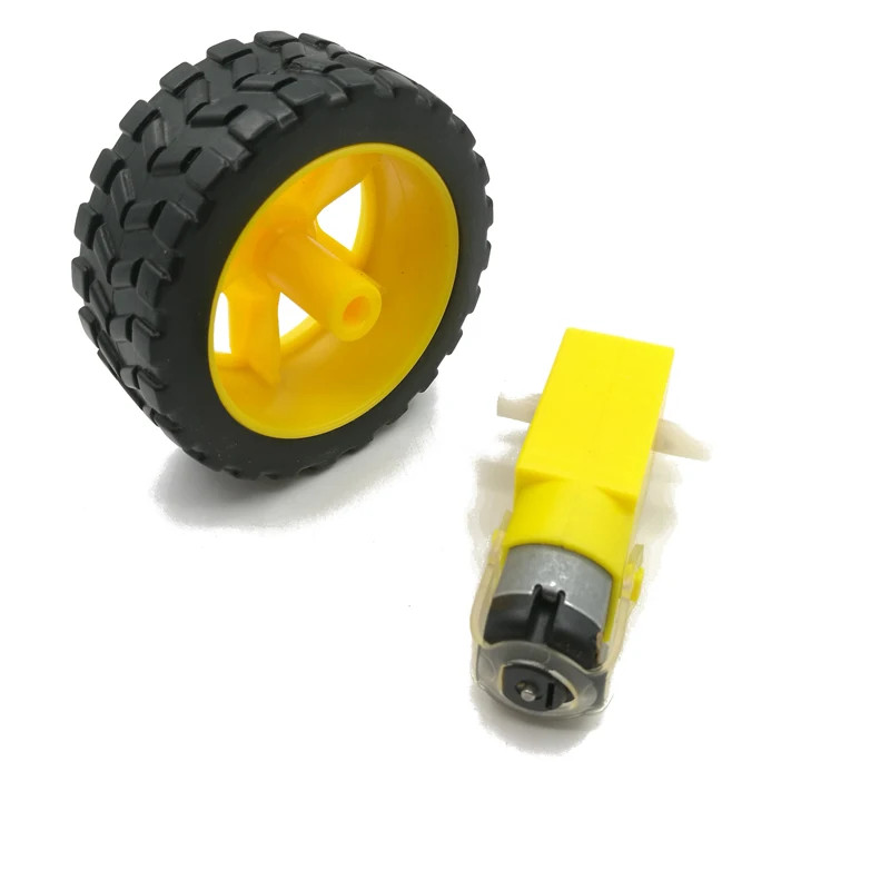 4PCS DC Electric Motor + Plastic TT Tire Wheel Engine For Arduino Smart Car
