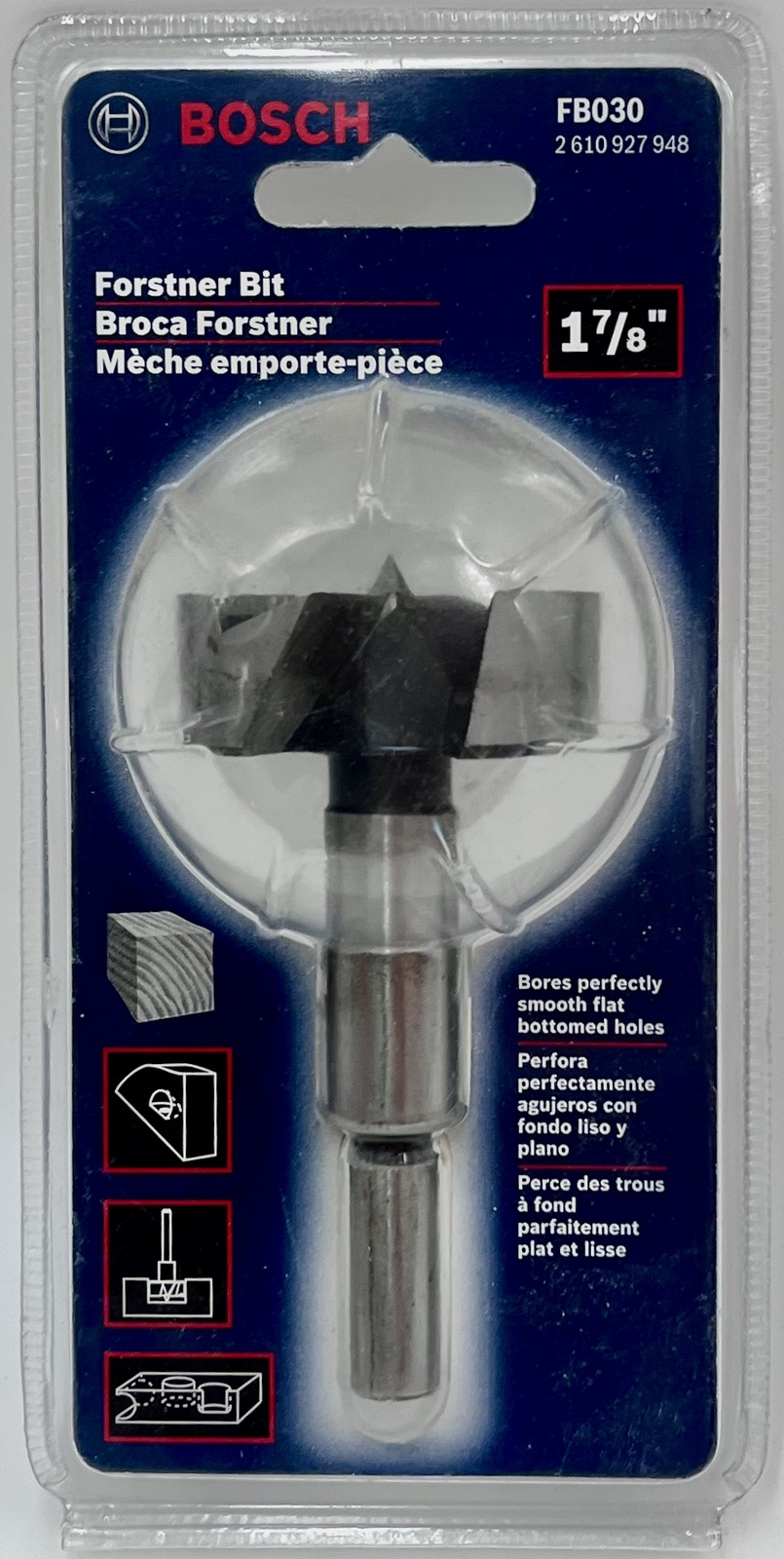 Bosch FB030 Forstner Drill Bit, 1-7/8"