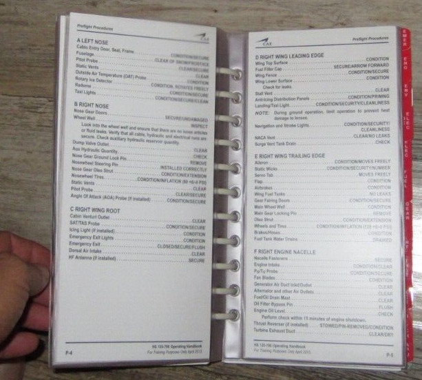 HAWKER SIDDELEY 125-700 OPERATING HANDBOOK REVISION 2 CAE