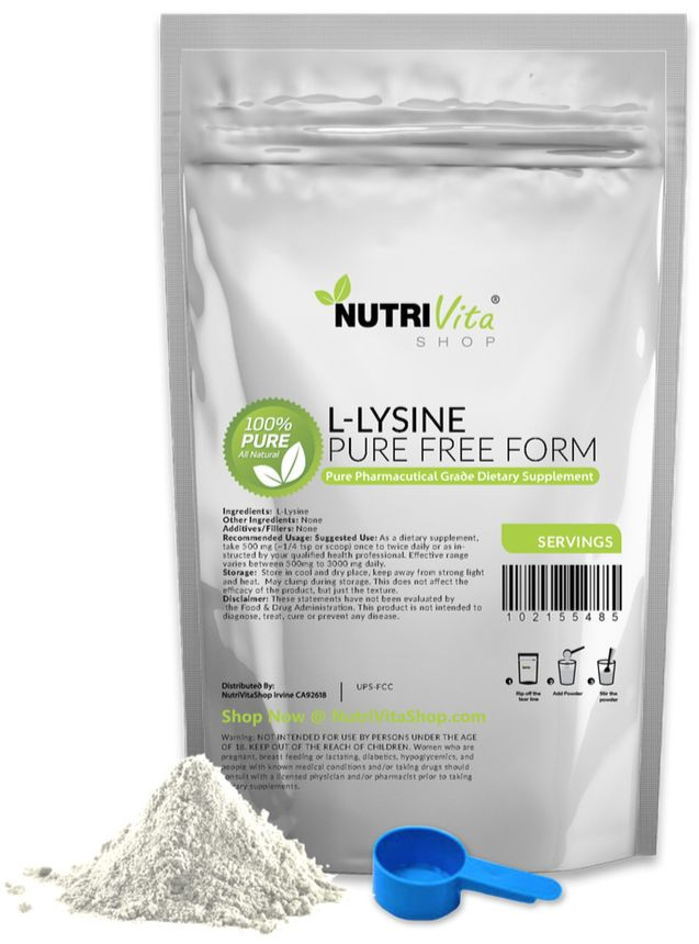2X 250g (500g 1.1 lb) 100% L-LYSINE HCL POWDER NEW USP GRADE KOSHER nonGMO