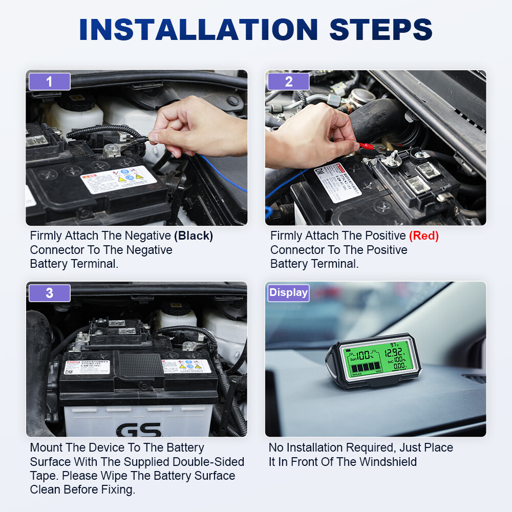 ANCEL BM200 PRO Car 12V Battery Tester Charging Cranking System Load Analyzer