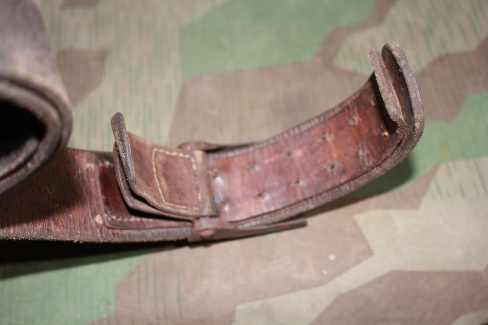 ORIGINAL WW2 GERMAN ARMY WEHRMACHT HEER BELT WITH STEEL BUCKLE DENAZIFIED 1940