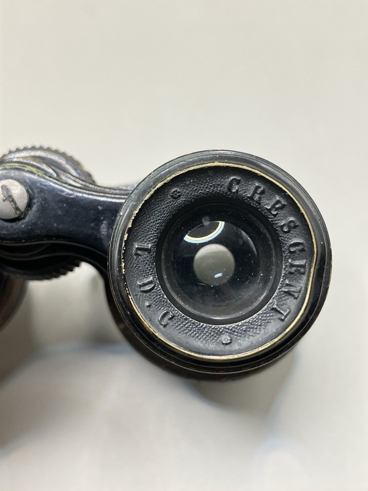 Antique Brass Binoculars Opera Crescent Field Class Long Range Leather