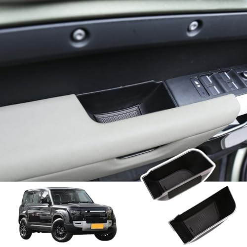 Car Door Storage Box - Black, Minimalist Organizer - Compatible with Land
