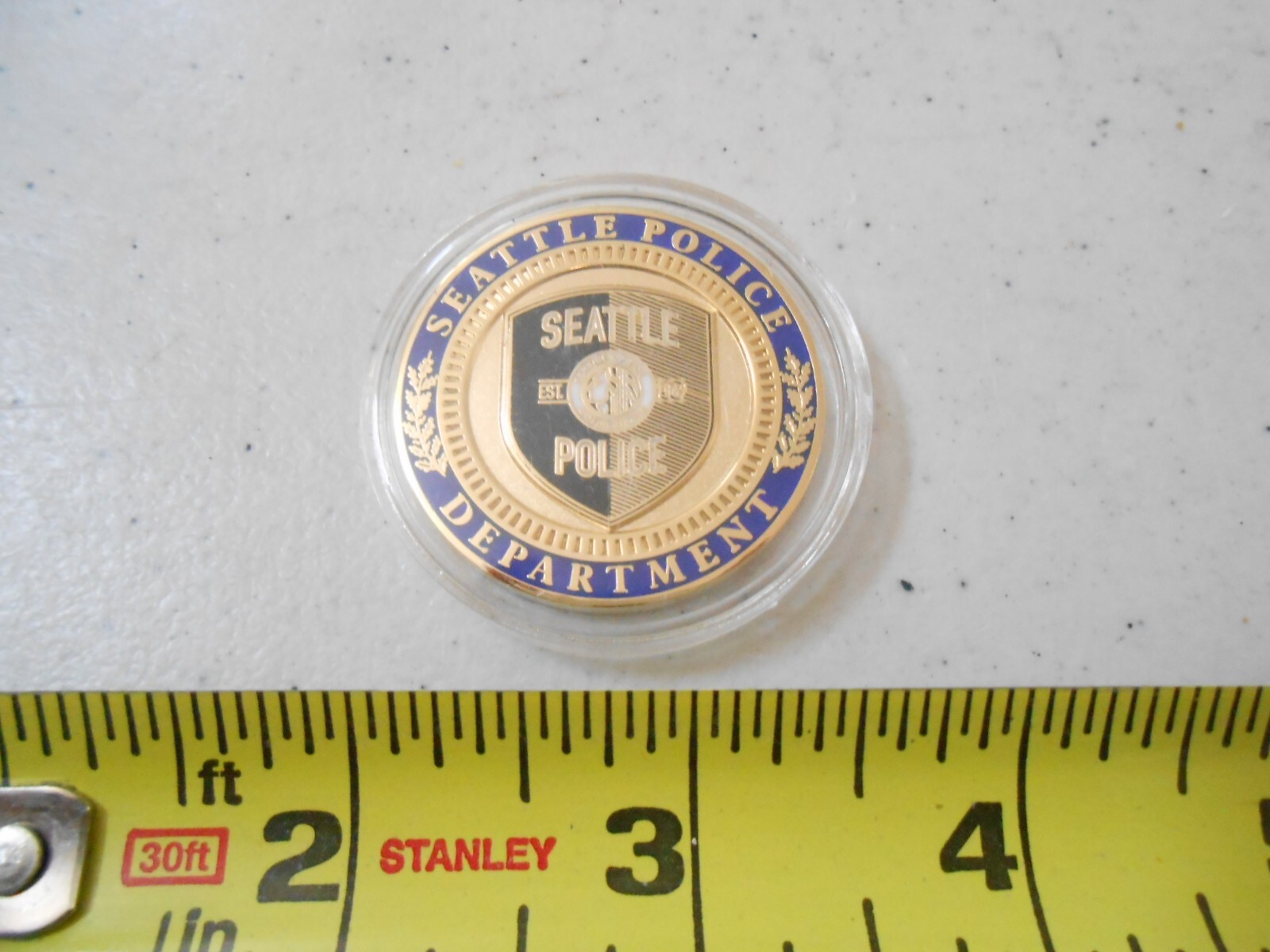 RARE SEATTLE POLICE DEPARTMENT OFFICERS SPD CHALLENGE COIN MILITARY