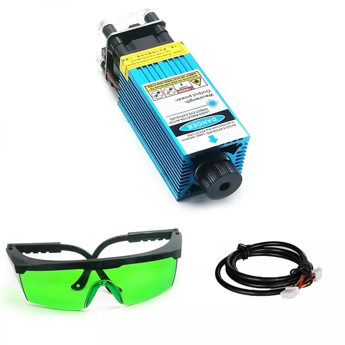 405nm 500mW 12V Blue Violet Laser Module Focusable Dot w/ TTL PWM Control