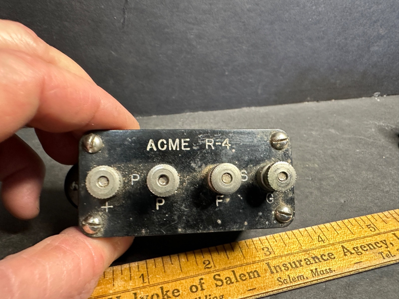 1920s ACME Apparatus Co. R-4 Radio Frequency Amplifying Transformer Cambridge MA