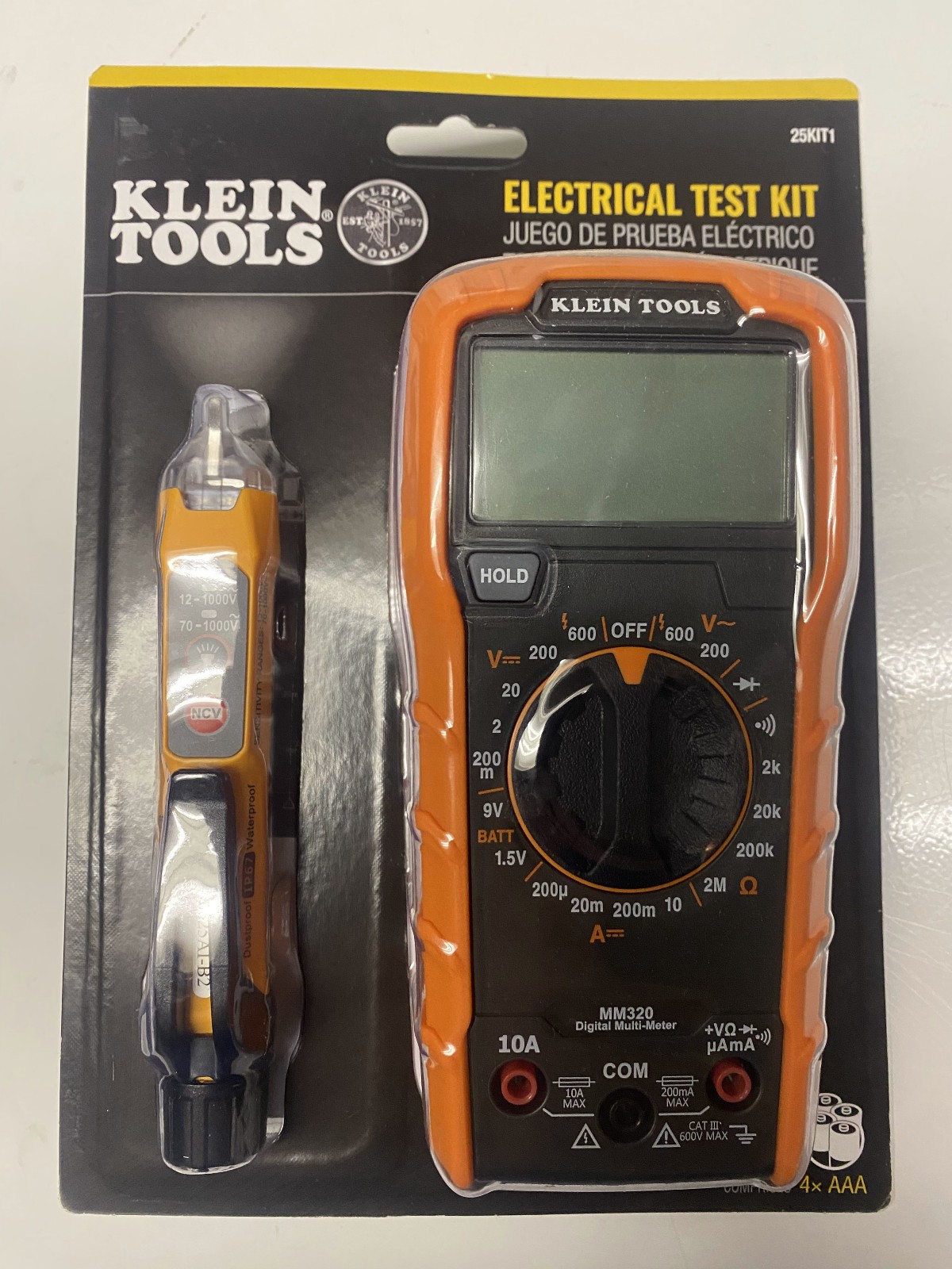 Klein Tools • NCVT-3P Dual Range Voltage Tester/MM320 Digital Multimeter 25KIT1✅