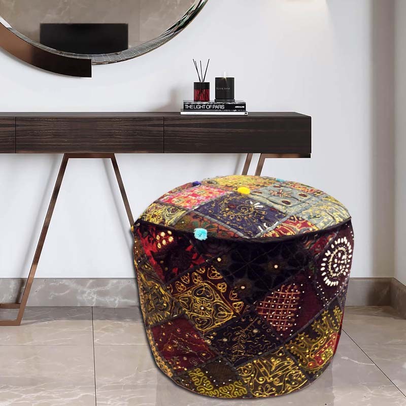 24" GIFT FOR HIS BANJARA FURNITURE OTTOMAN BENCH FOOTSTOOL POUF PILLOW COVER