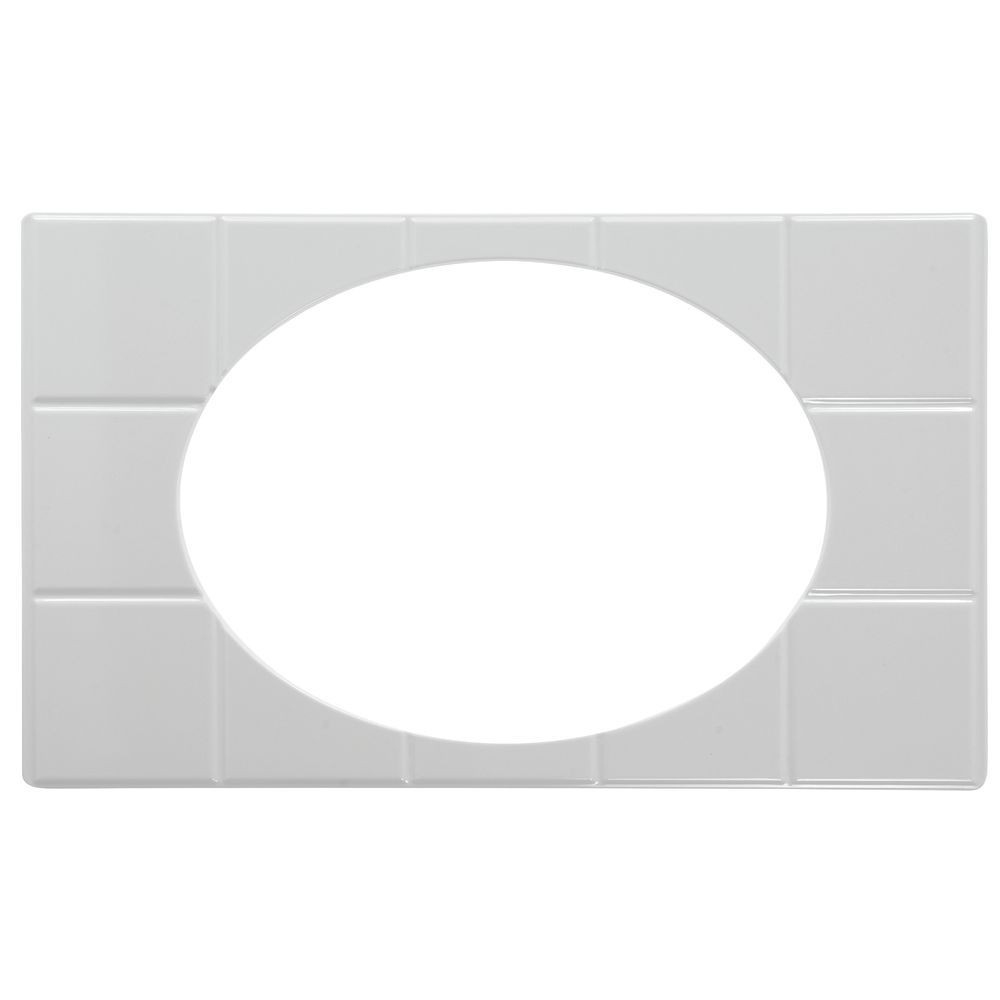 HUBERT Cold Food Bar Tile Tray Full Size with Cut-Outs for Bowls White Melamine