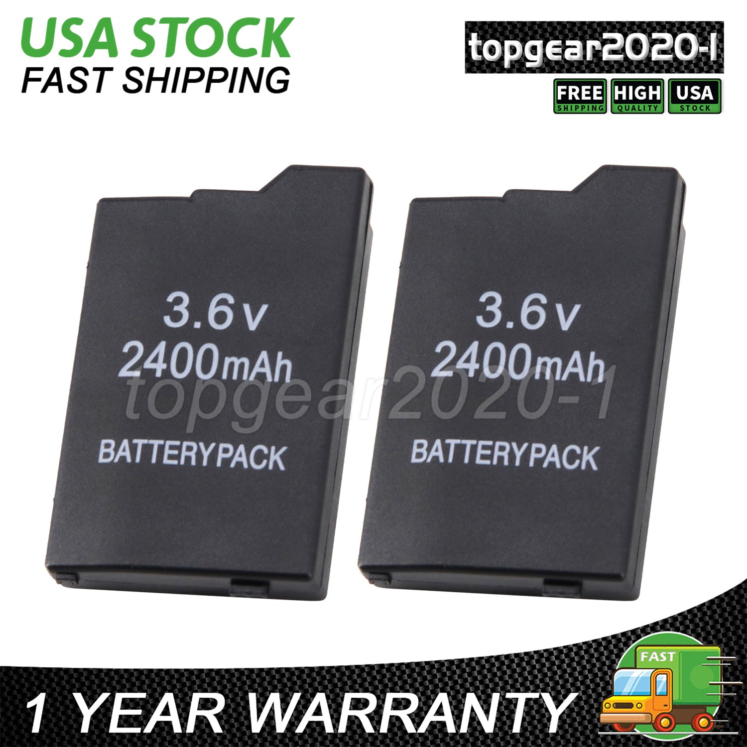 NEW 2400mAh Rechargeable Battery Li-Ion For Sony PSP Slim 2000 2001 3000 3001