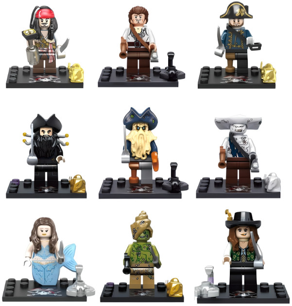 MOC LEGO Pirates Of The Caribbean! Jack, Will, Davy Jones - BUNDLE AND SAVE!