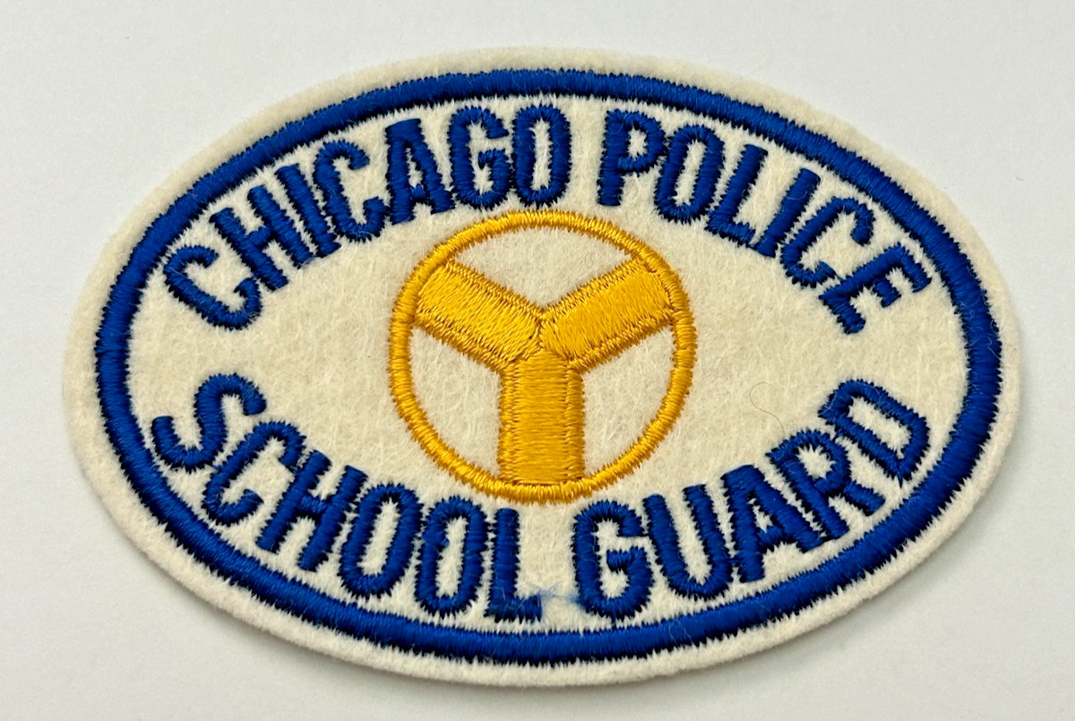 Old Chicago Illinois Police School Guard Felt Patch Unused