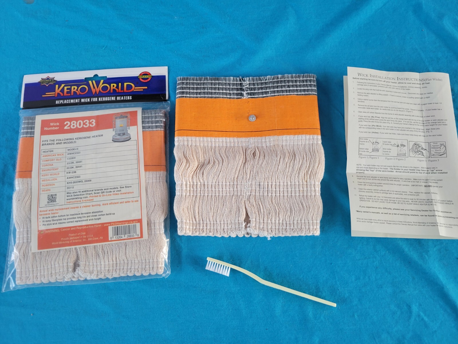 ENVIROTEMP 23-DK, 30441 KEROSENE HEATER WICK, *IGNITER, WICK CLEAN BRUSH &GUIDE