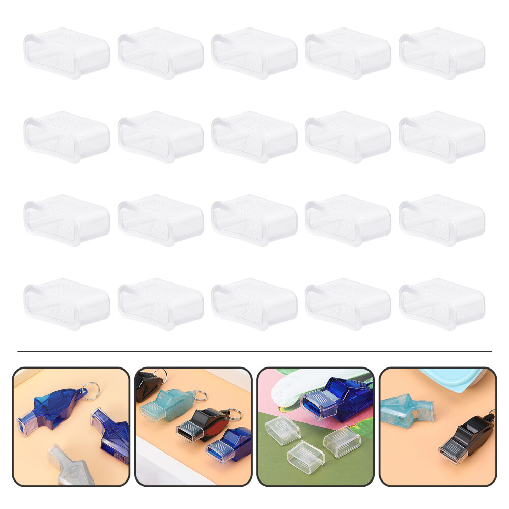20Pcs Whistle Covers whistle tip covers rubber whistle replaceable plastic