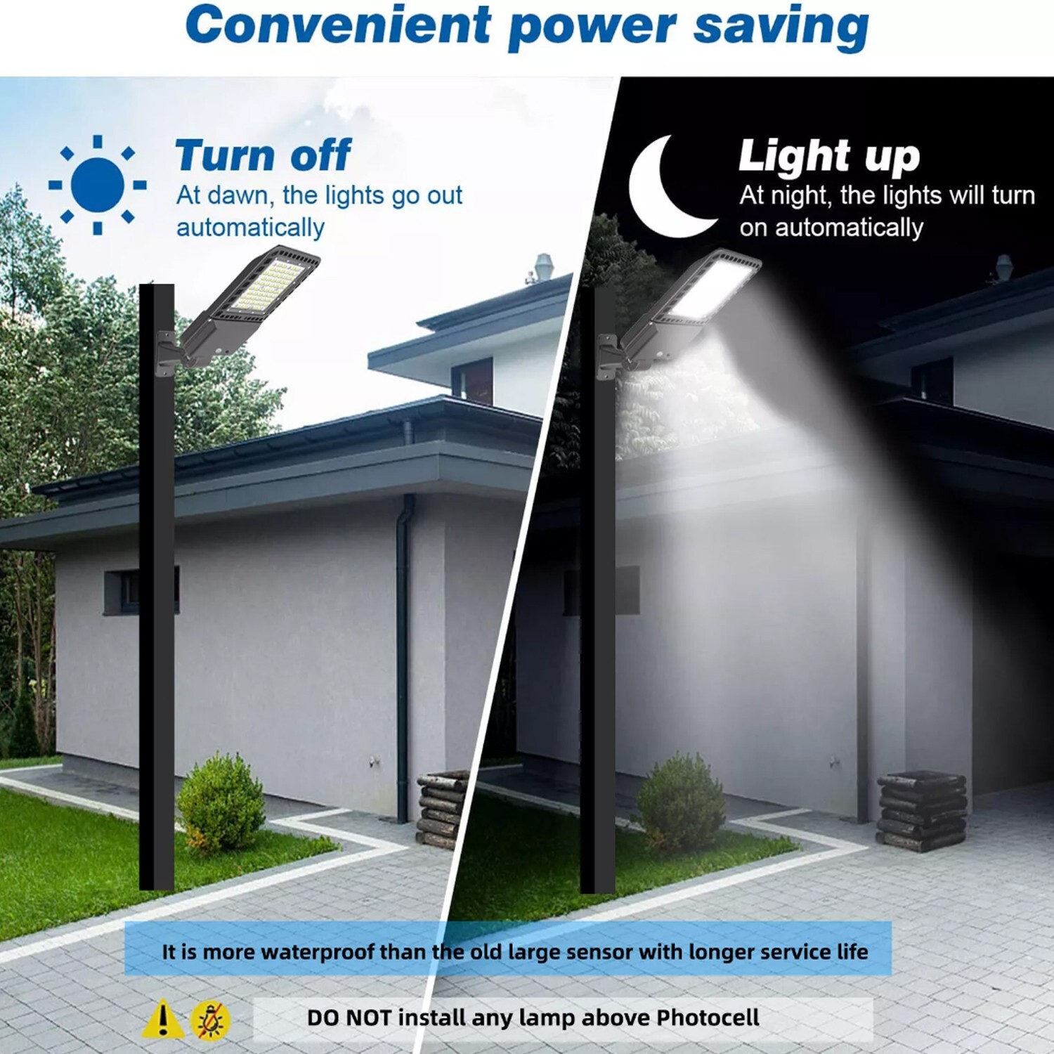 LED Parking Lot Light - 200W Street Lights Dusk to Dawn Outdoor Lighting 3 PACK