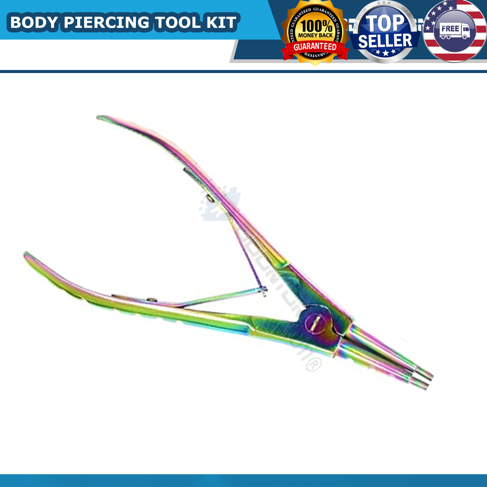 3 SET PROFESSIONAL 7 Body Piercing Instruments Kit Tools Penington Forcep MULTI
