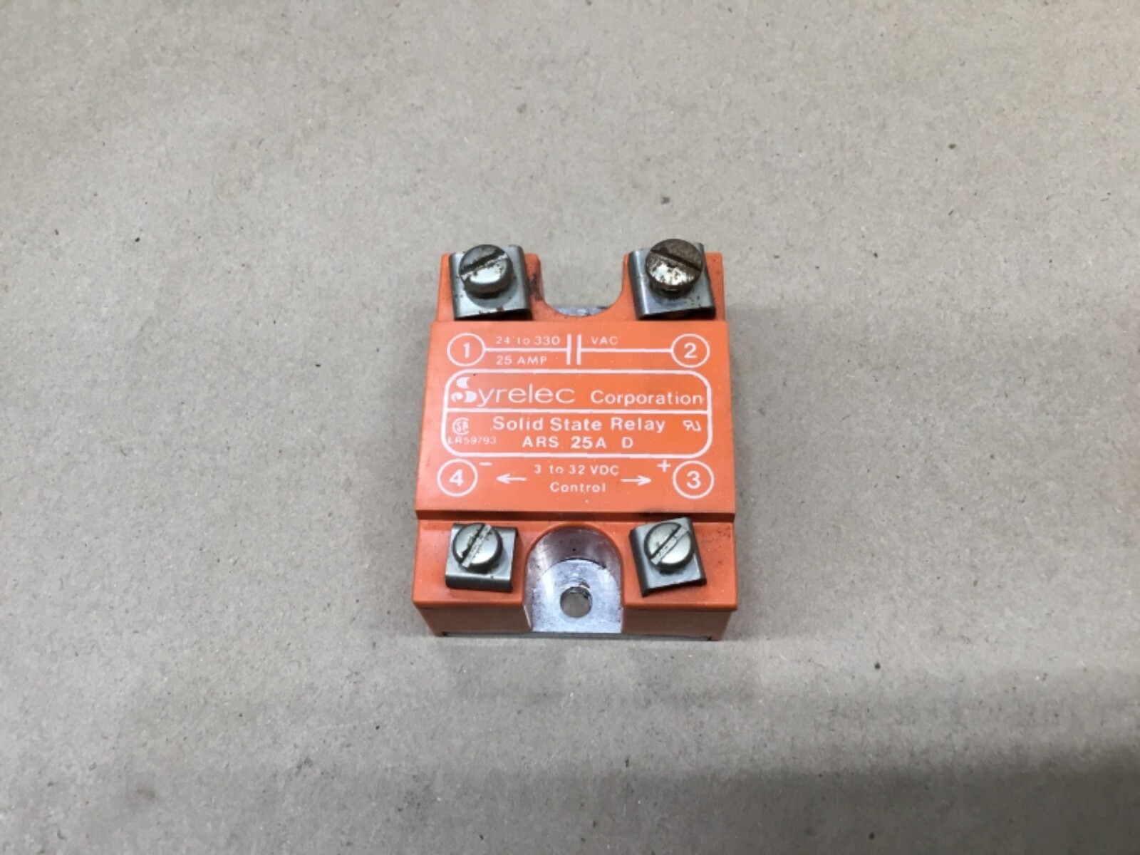 SYRELEC CORPORATION ARS 25A D / ARS25AD SOLID STATE RELAY #82A11