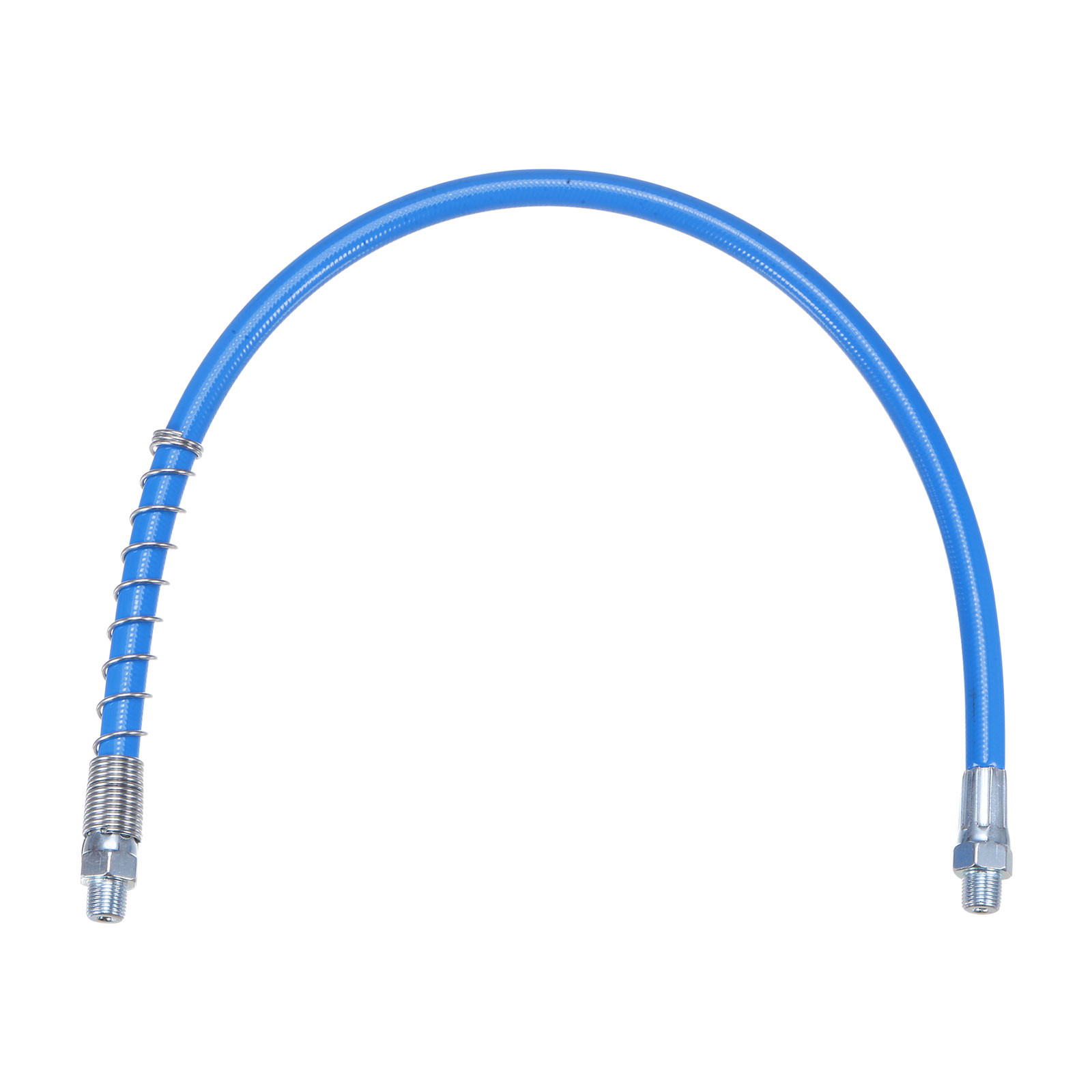 Grease Gun Hose 20" 10000 PSI Spring Flex Grease with 1/8" NPT Threads Blue