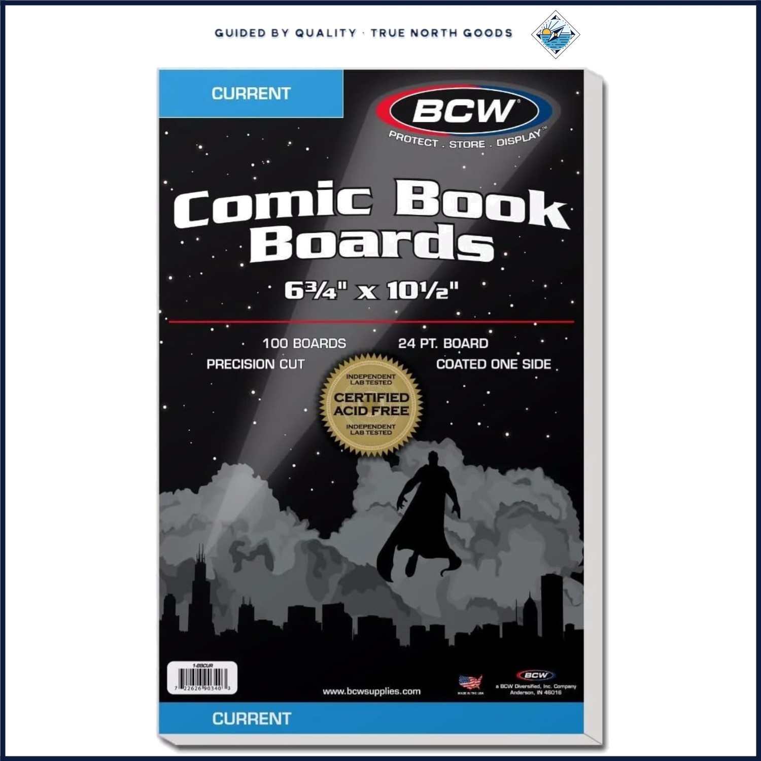 Solid Bleached Comic Book Boards, 3% Calcium Carbonate Coated, 24 pt. Thickness