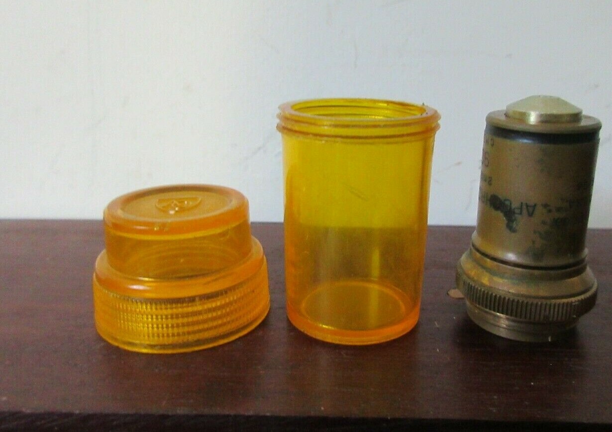 BAUSCH & LOMB APOCHROMAT 90X OIL VTG MICROSCOPE LENS OBJECTIVE BRASS