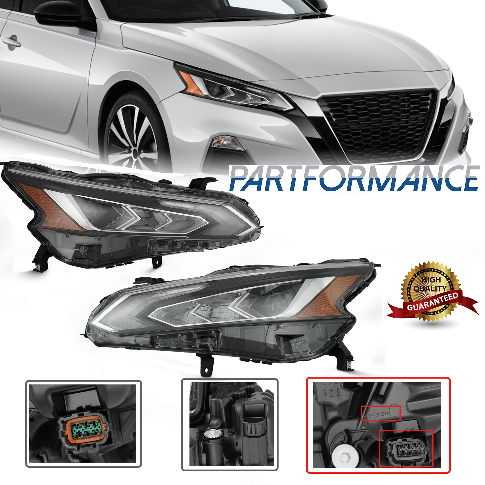 LED Headlights Lamp Assembly for 2019 -2022 Nissan Altima Left & Right LH RH