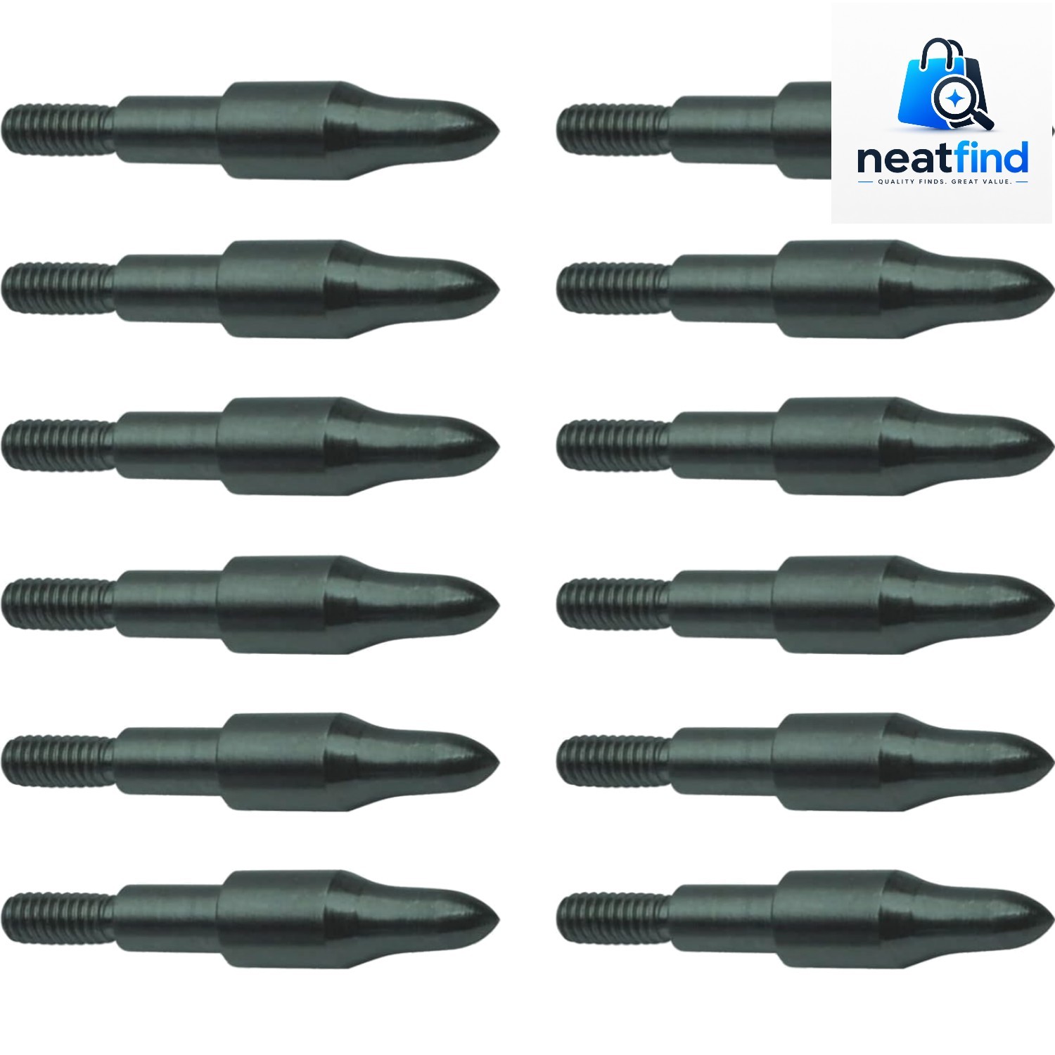 3D Point Durable Steel Easy to Install Screw-in Archery Practice Field Tips -...