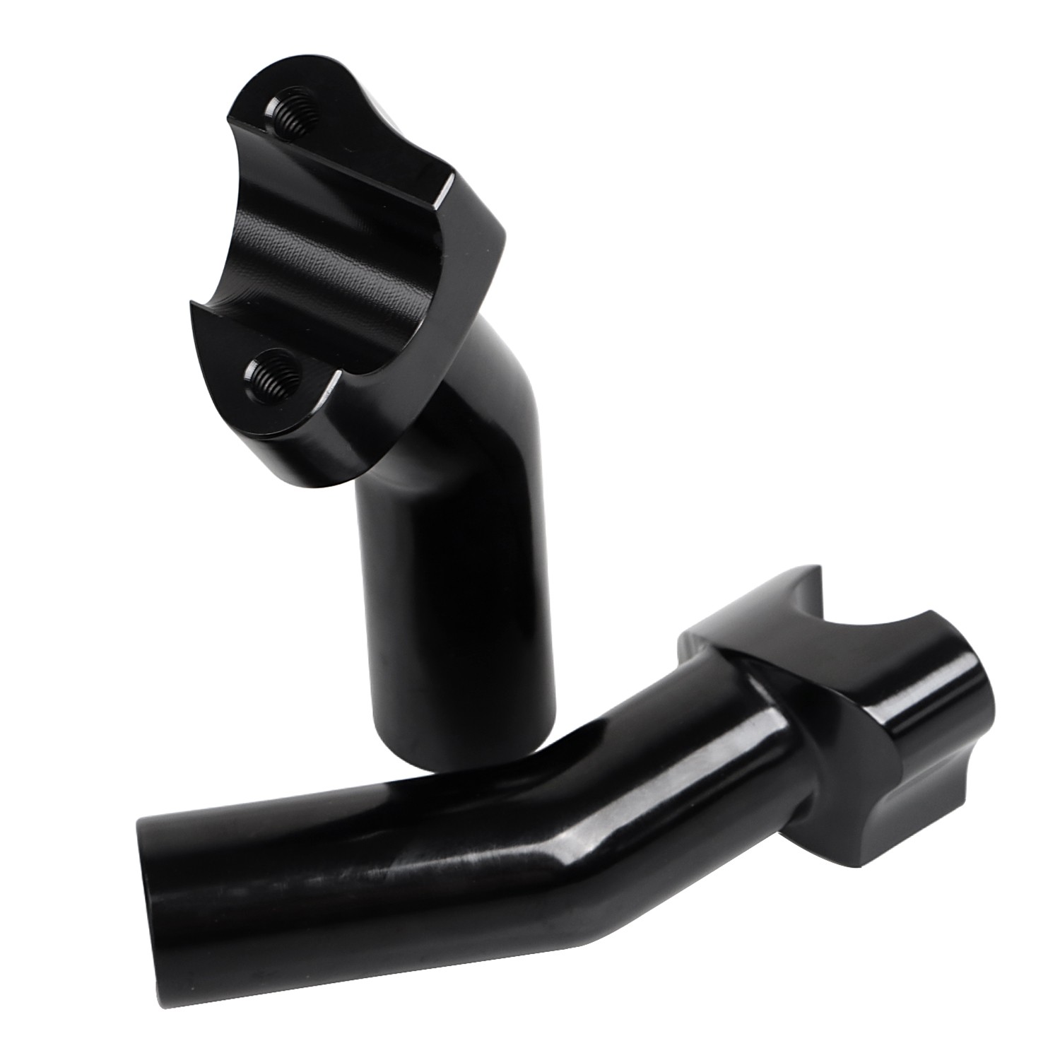 4.5" Tall Pullback Handlebar Risers For Harley Dyna Street Bob Heritage Softail