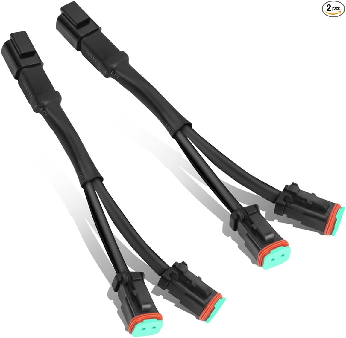 2PCS 2Pin DT DTP Adapters Connectors Splitters - Universal Plug and Play Y-Shape