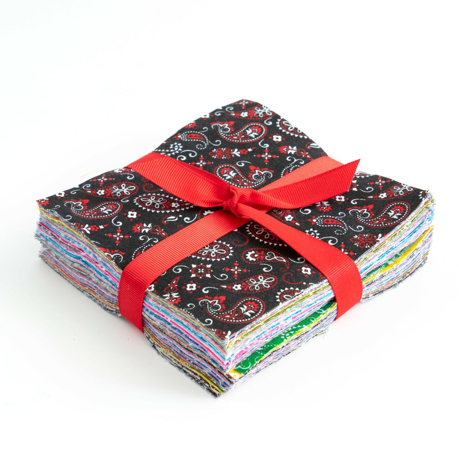 102 pc Western Paisley  pre cut charm pack 5" squares 100% cotton fabric quilt