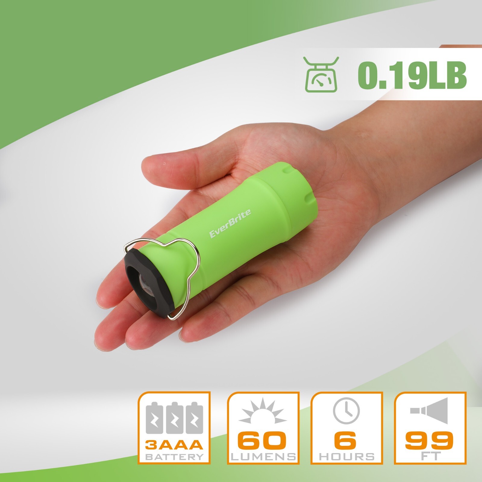 EverBrite 2-in-1 Portable LED Lantern Flashlight 3 Lighting Modes 2PC Mini Torch