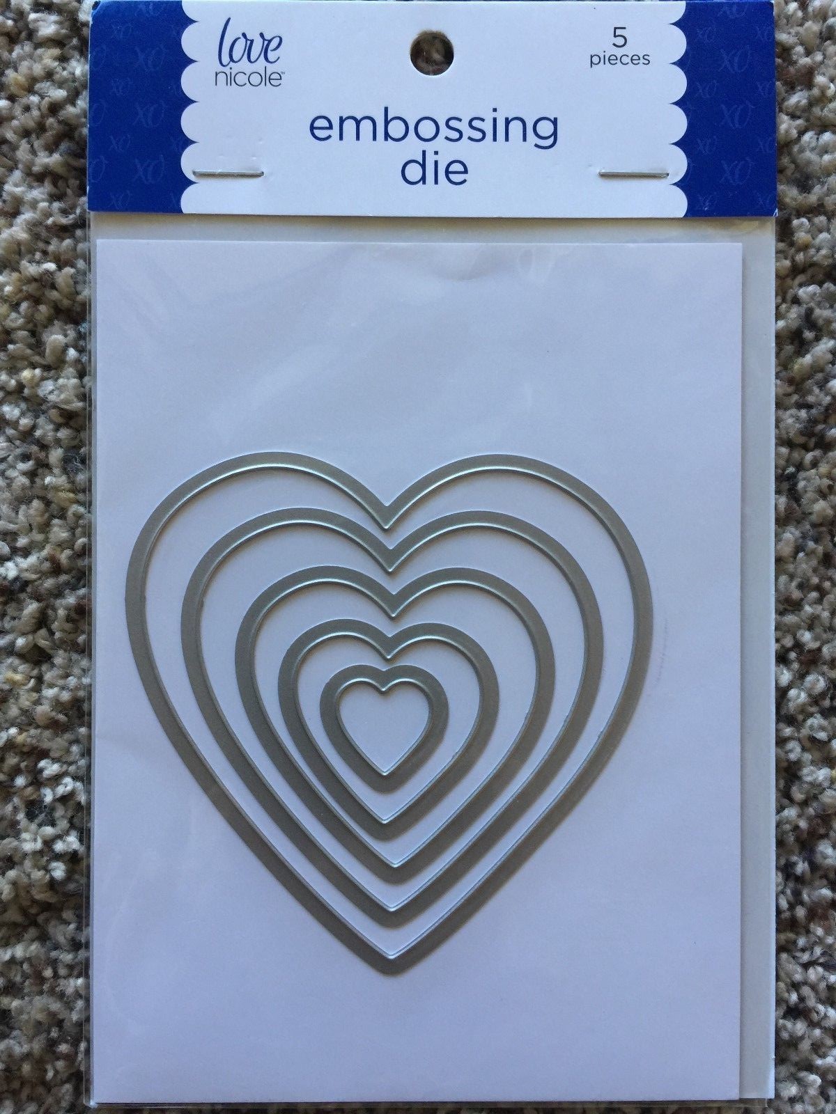 Love Nicole Embossing Die Hearts 5 dies STC268