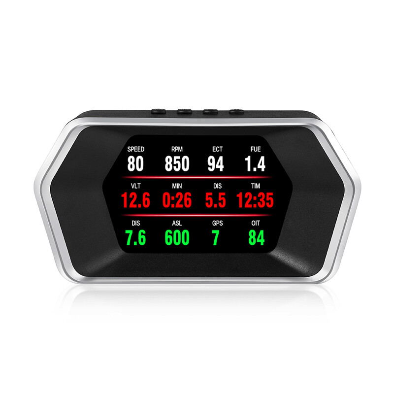 Car HUD Computer OBD GPS Head Up Display Speedometer Tester Reader P17 IGNITION