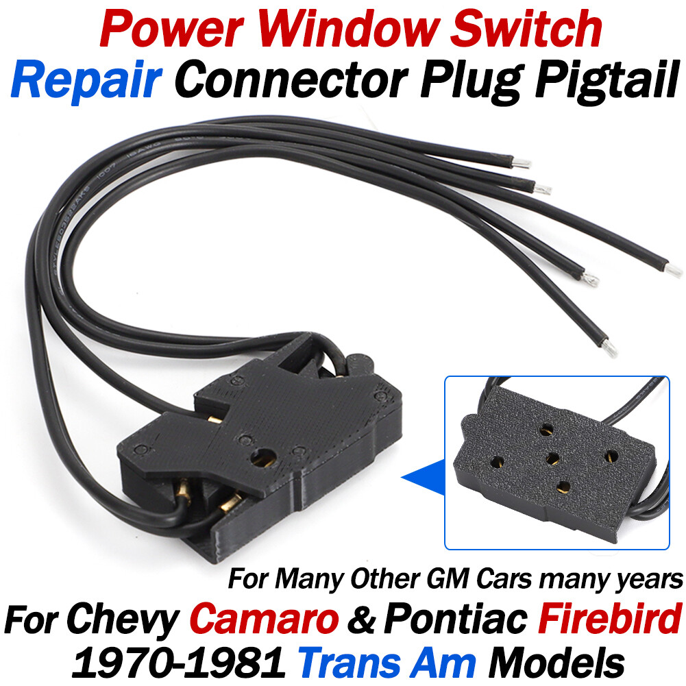 For 1970-1981 Chevy Camaro Firebird Power Window Switch Connector Repair Pigtail
