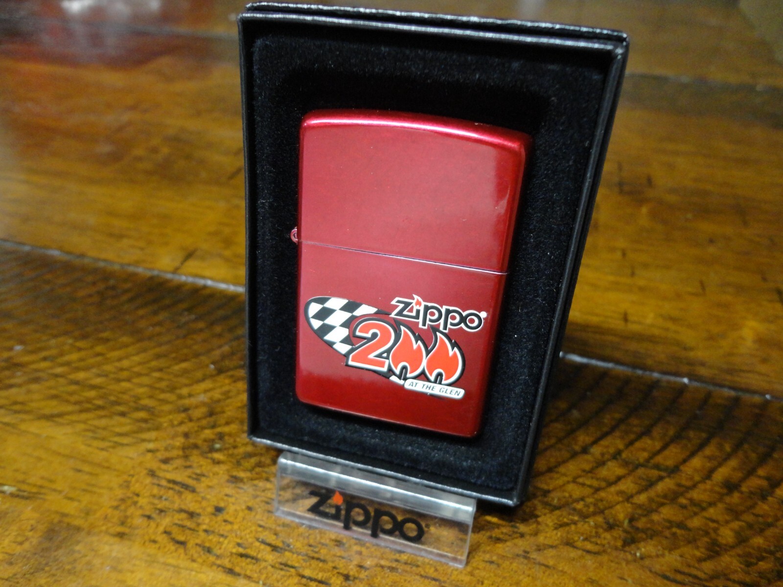 ZIPPO 200 AT THE GLEN WATKINS NASCAR 2006 ZIPPO LIGHTER MINT CANDY APPLE RED