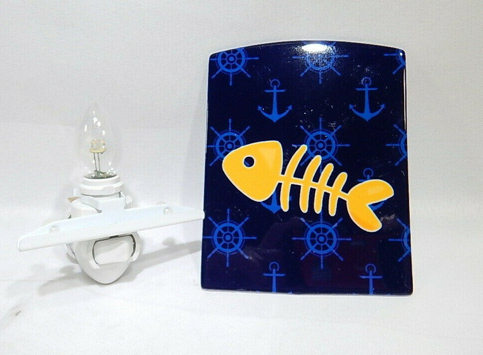 Night Light Fish Bones Caroline's Treasures BB6884CNL Ceramic  Compact  TF
