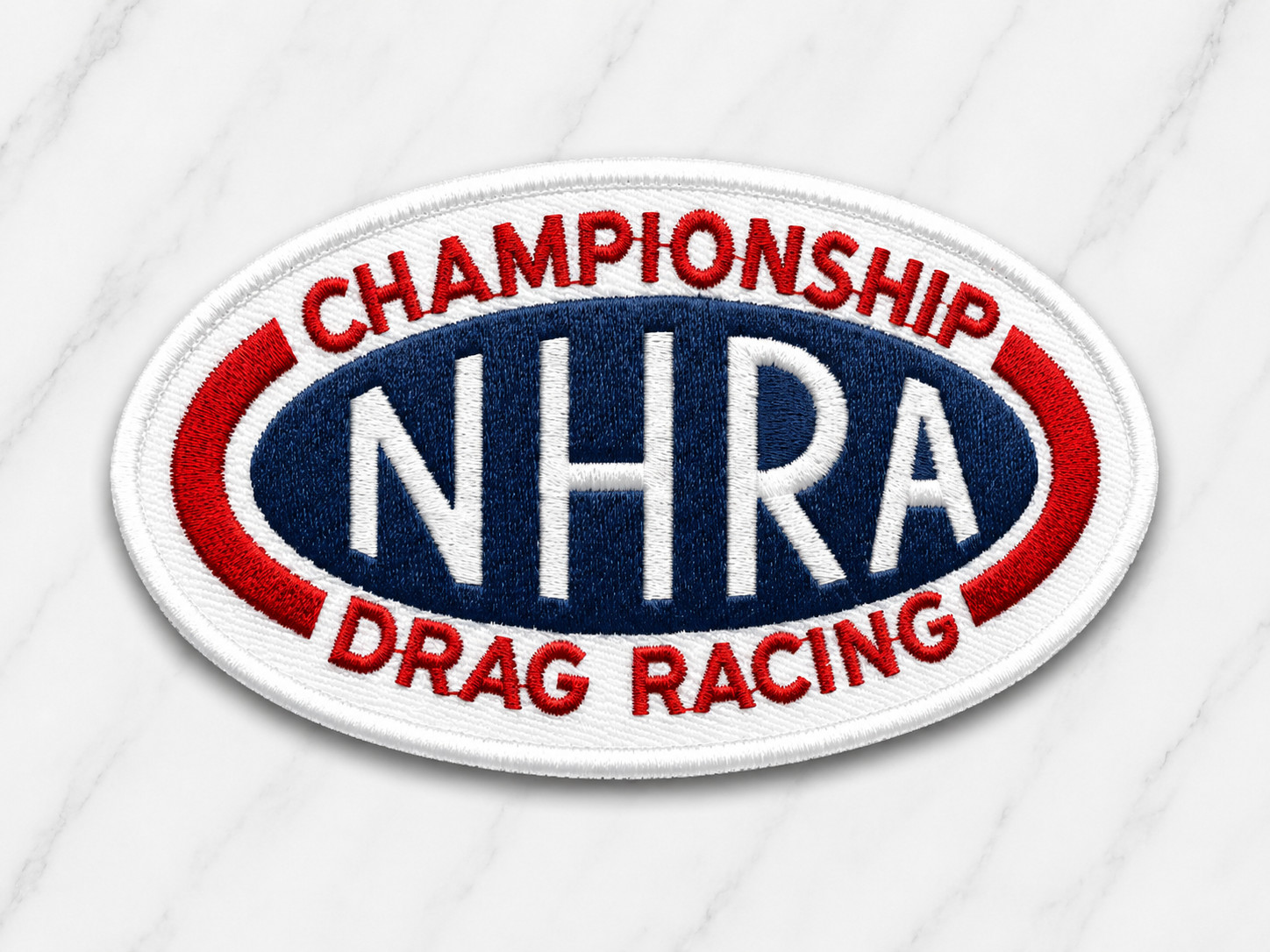 NHRA DRAG RACING EMBROIDERED IRON ON PATCH 4"X2.75" FREE SHIPPING