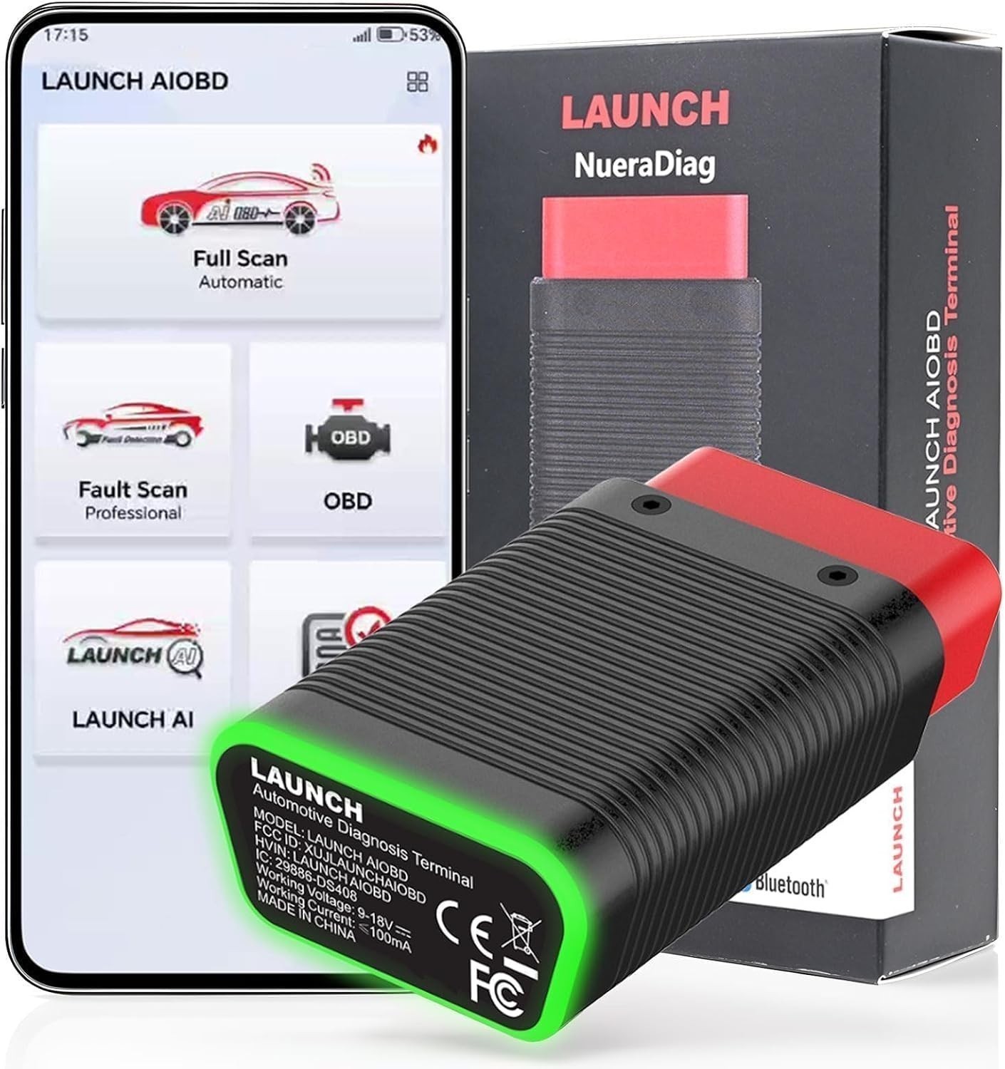 1X LAUNCH OBDII All System Bluetooth OBD2 Scanner Diagnostic Tool Code Reader*^