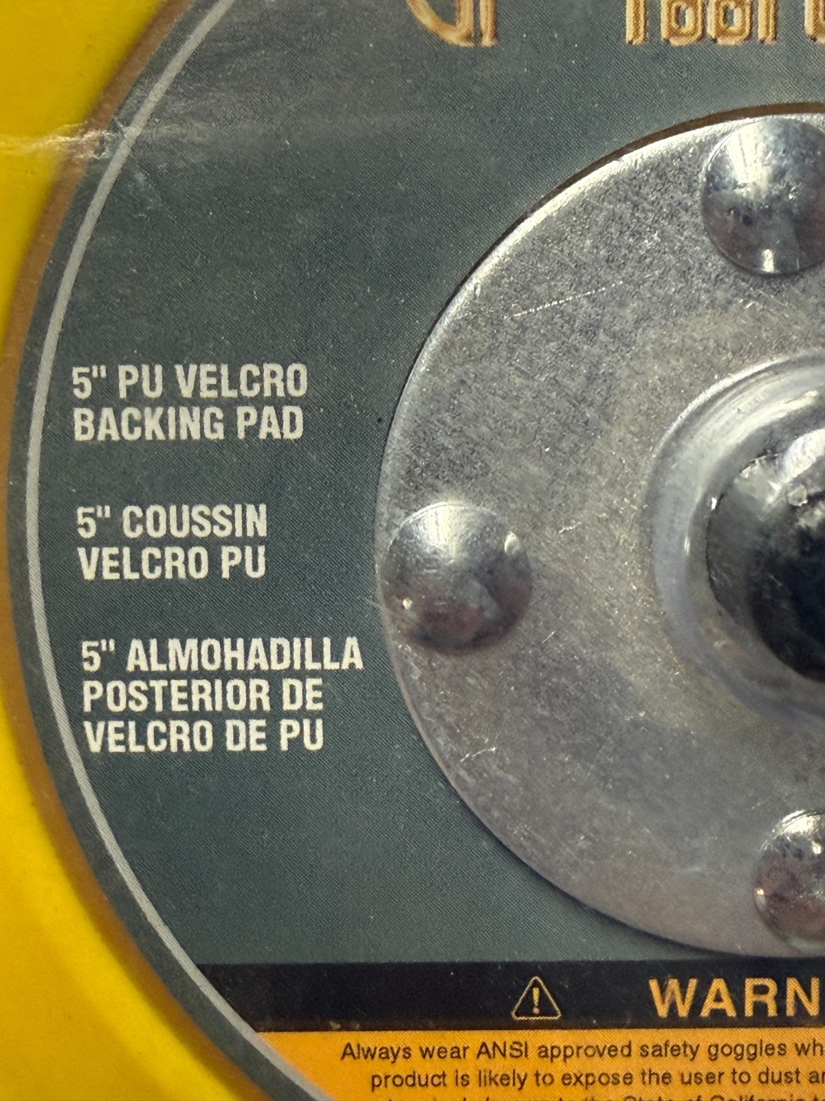 ASTRO PNEUMATIC 4607 5" BACKING PAD, BRAND NEW