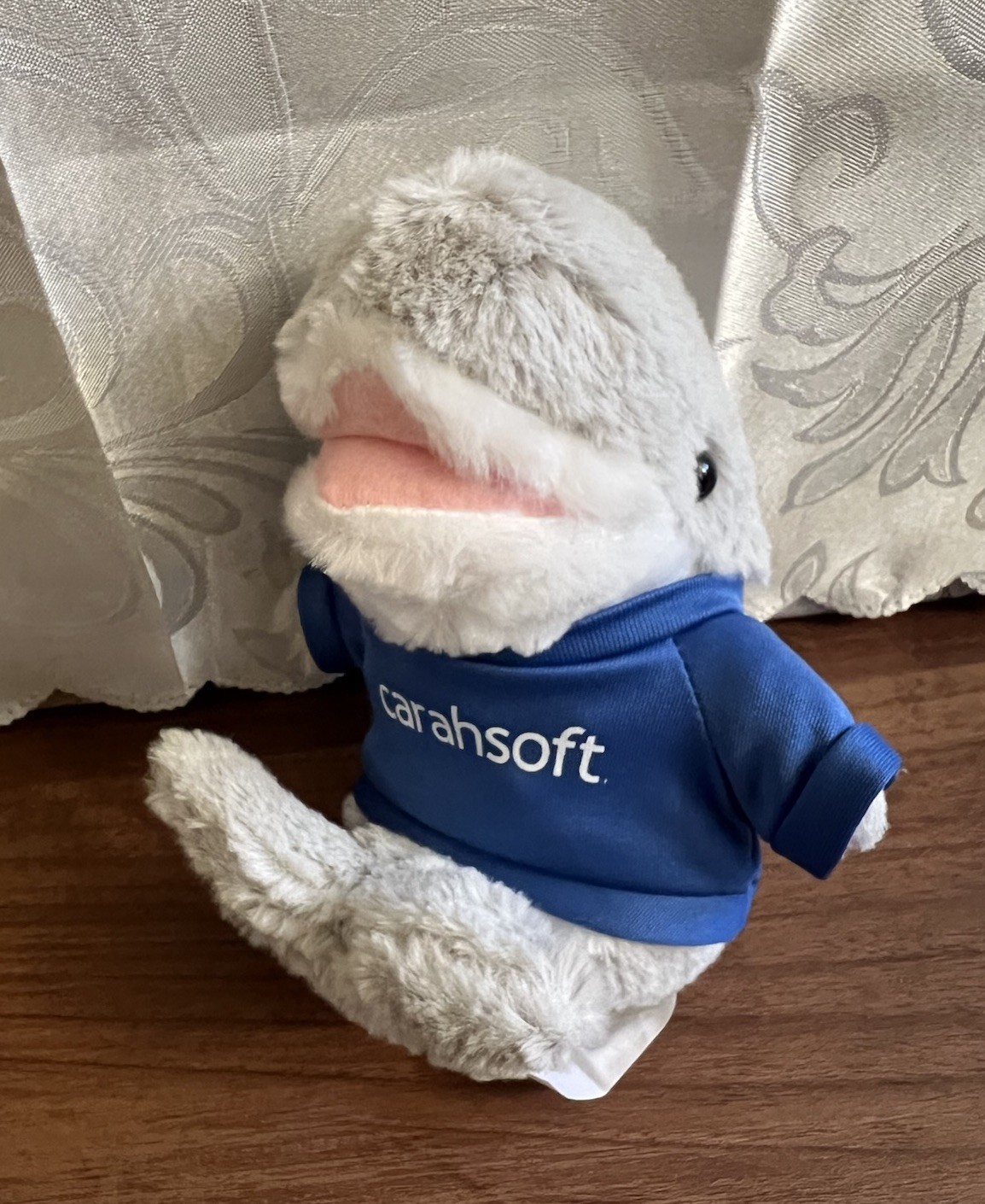 New Carahsoft Plush Shark Stuffed Animal Logo Swag Employee Item ~ Hit Promo