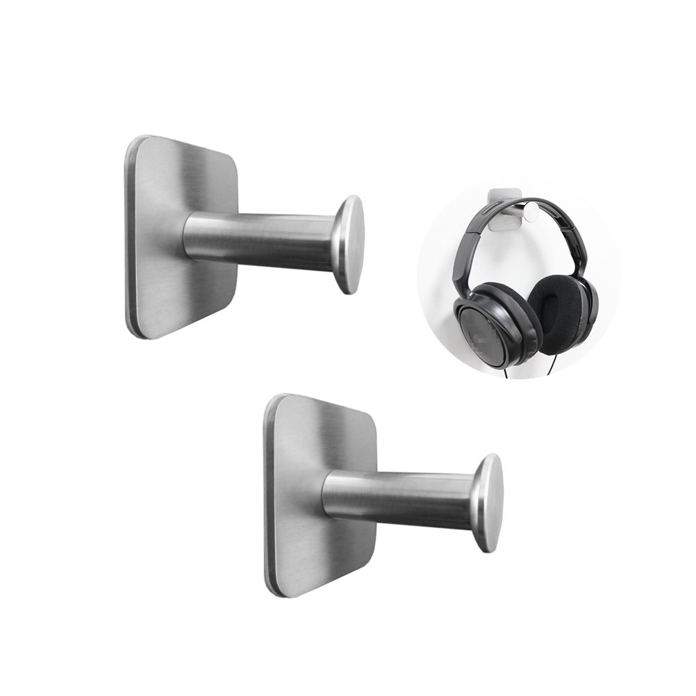 2 Pcs under Desk Headphone Hanger Headphones Holder Adhesive Hooks