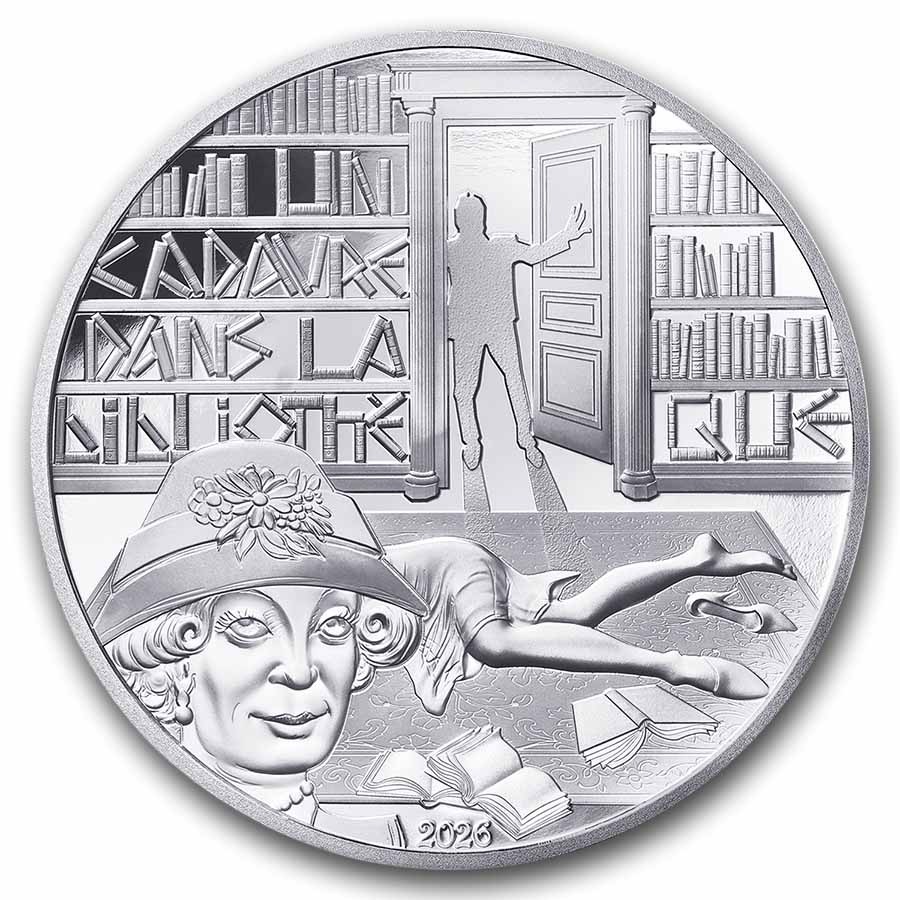 2026 Silver €10 Proof Agatha Christie - The Body in the Library-Pre-Sale
