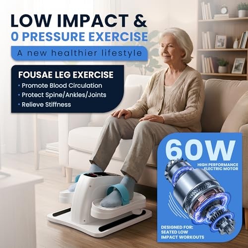 Under Desk Elliptical Machine – Electric Seated Pedal Exerciser for White