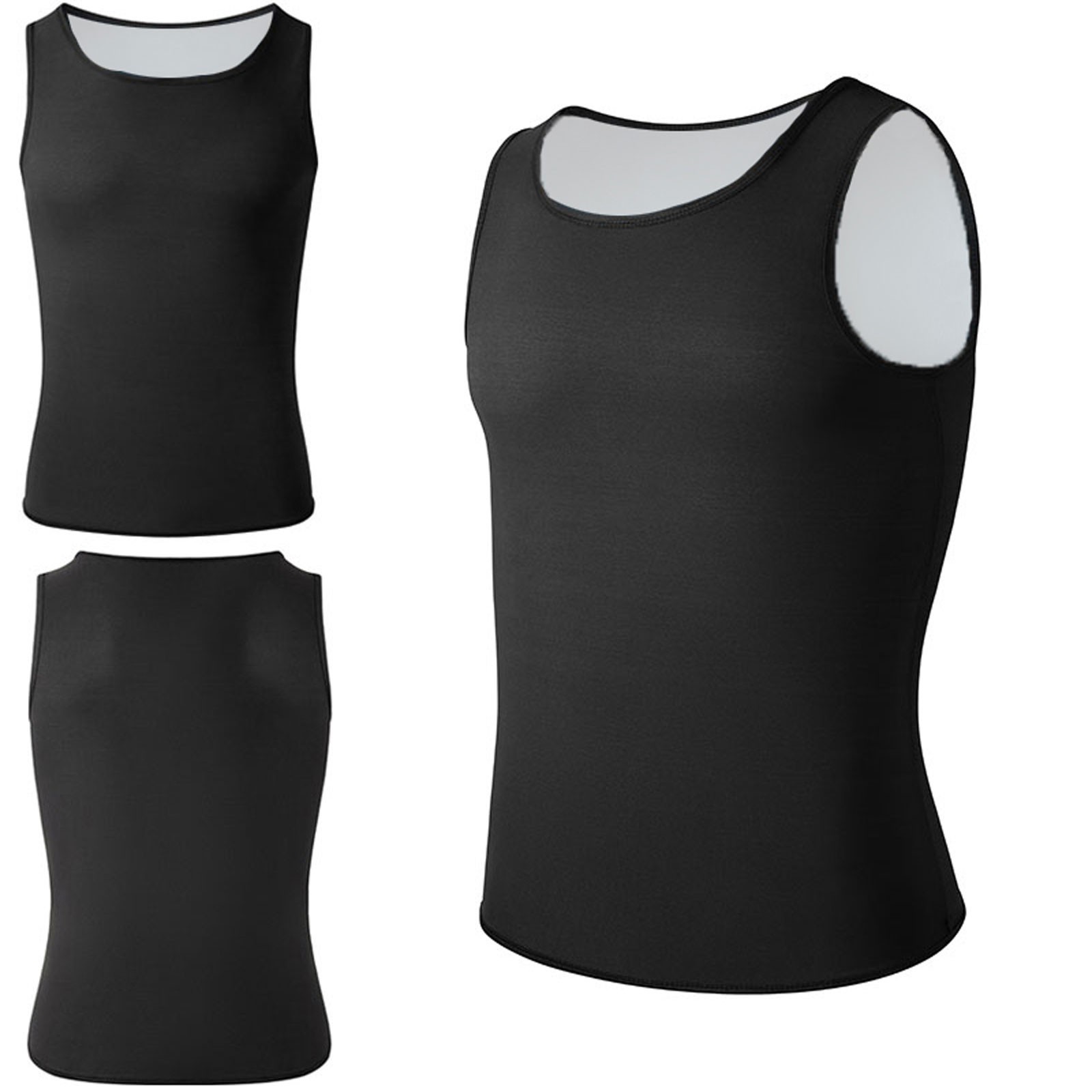 Sweat Shaper Men’s Sauna Suit Tank Top Sauna Vest Weight Loss Shapewear Exercise