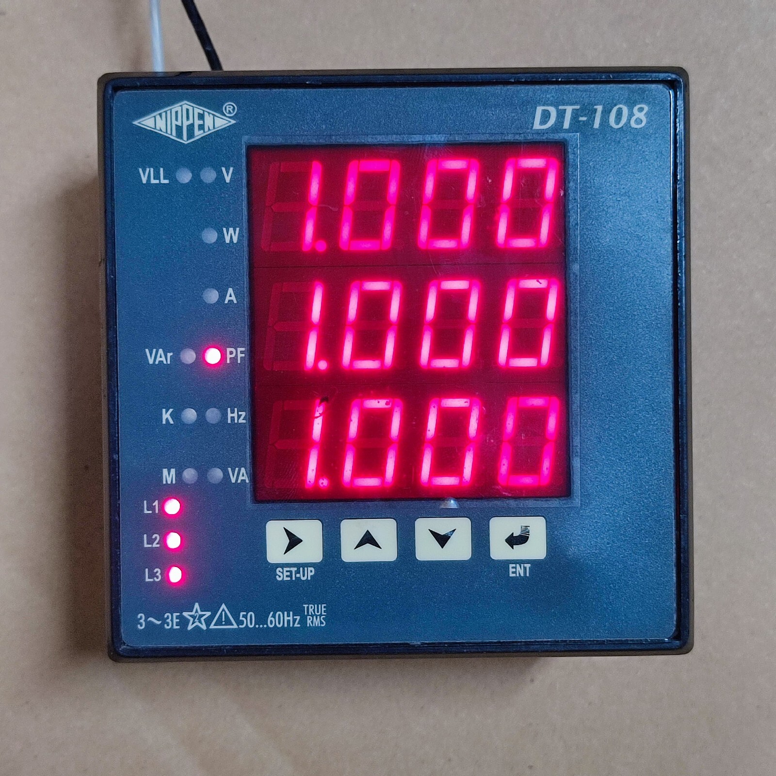 DT-108 NIPPEN 3 PHASE 4 WIRE DIGITAL ENERGY METER